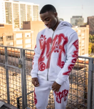 Euphoric Graffiti White Zip Up