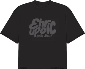 Euphoric Smile More Black Tee