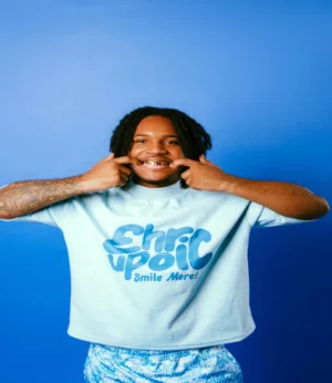 Euphoric Smile More Blue Tee