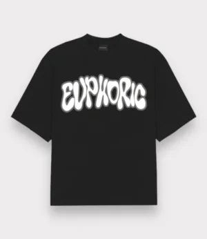 Euphoric Wavy Black Tee