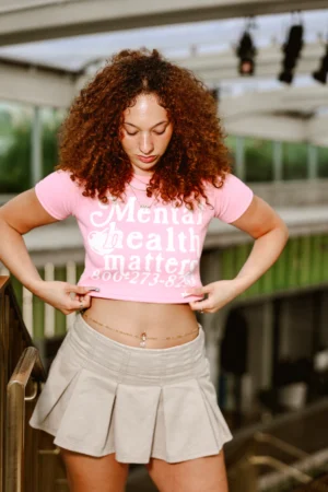 Mental Health Matters Baby Pink Tee