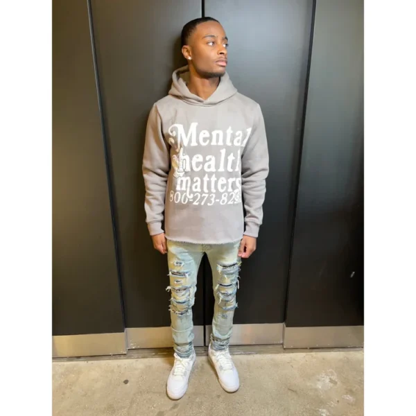 Mental Health Matters Gray Hoodie