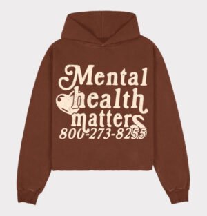 Mental Health Matters Brown Hoodie